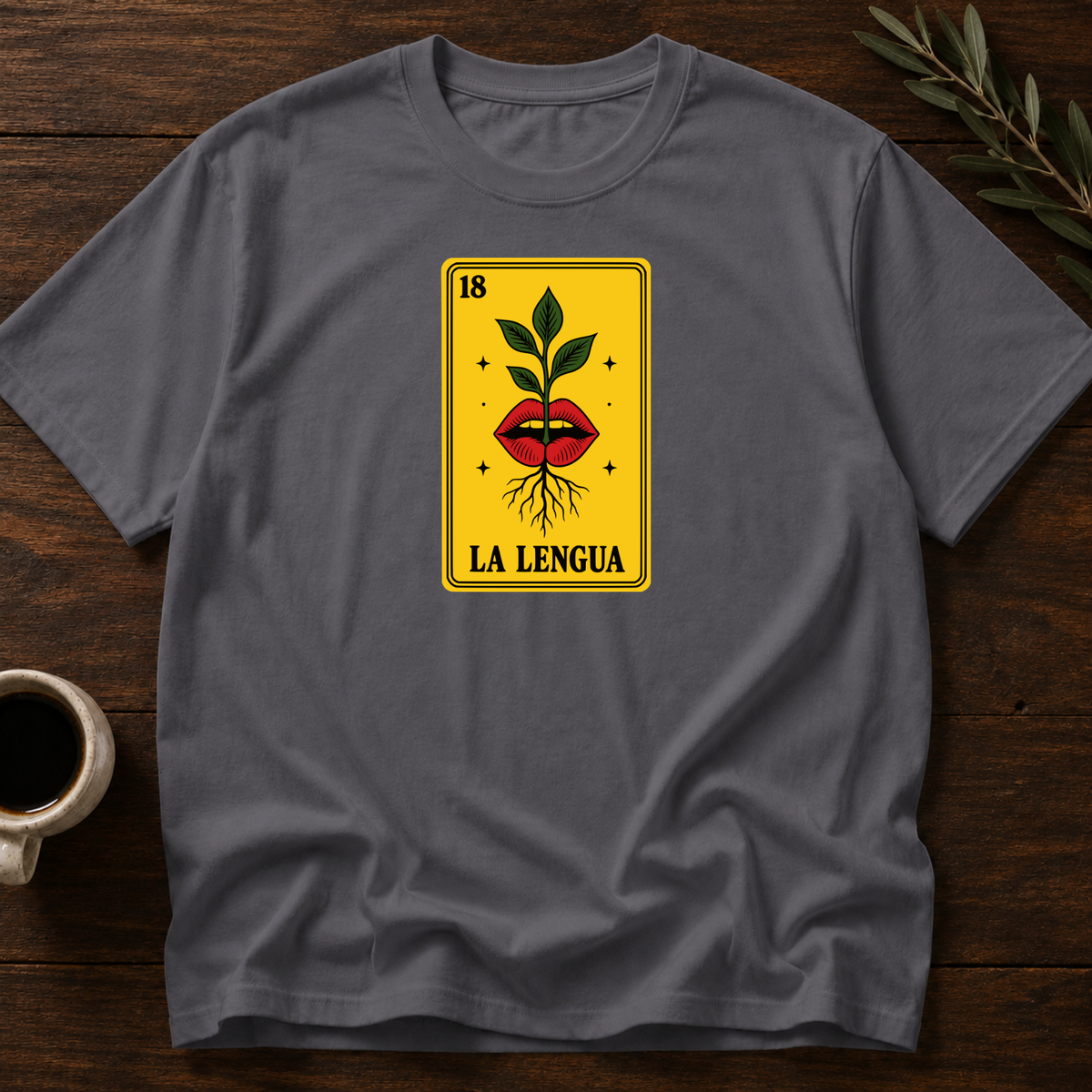 La Lengua T-Shirt – Dark Heather Grey – Wear Your Heart