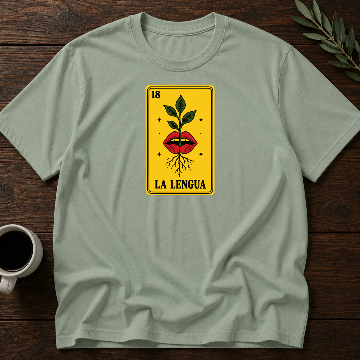 La Lengua T-Shirt – Sage – Wear Your Heart