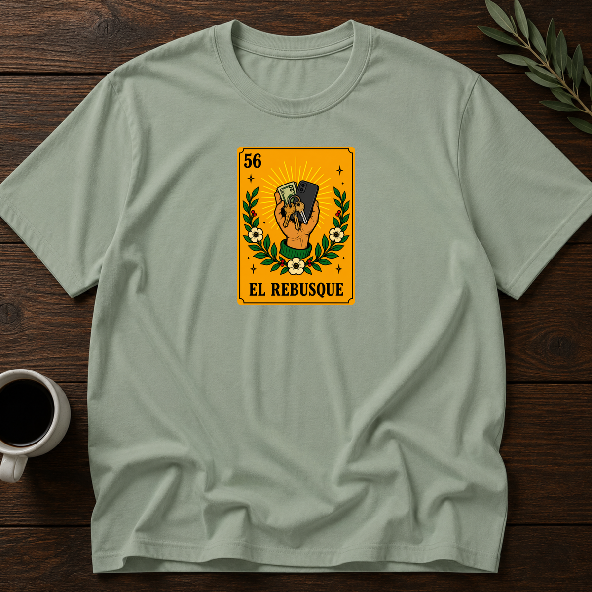 El Rebusque T-Shirt – Sage – Wear Your Heart