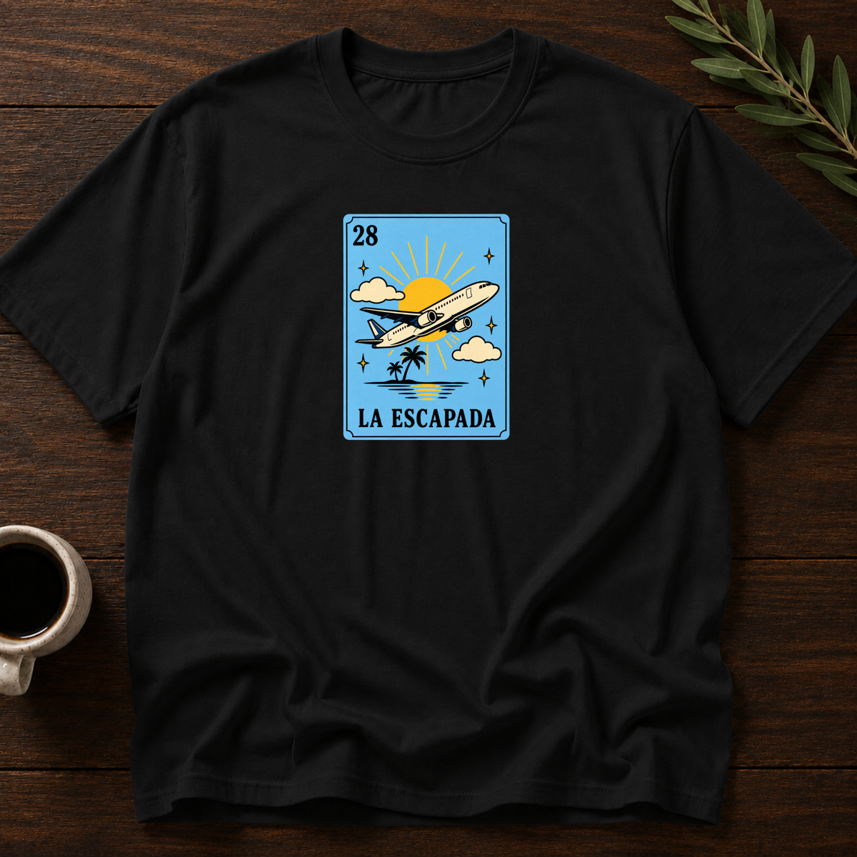La Escapada Card T-Shirt – Black – Wear Your Heart