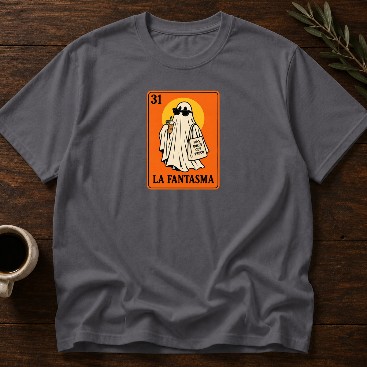 La Fantasma Halloween T-Shirt – Dark Heather Grey – Wear Your Heart