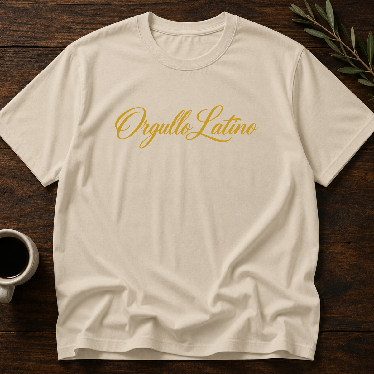 Orgullo Latino T-Shirt – Sand – Wear Your Heart
