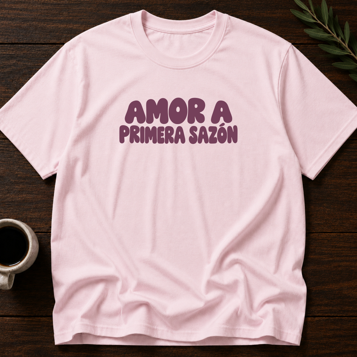 Amor a Primera Sazón T-Shirt – Light Pink – Wear Your Heart