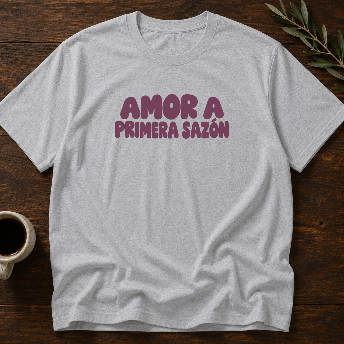 Amor a Primera Sazón T-Shirt – Sport Grey – Wear Your Heart