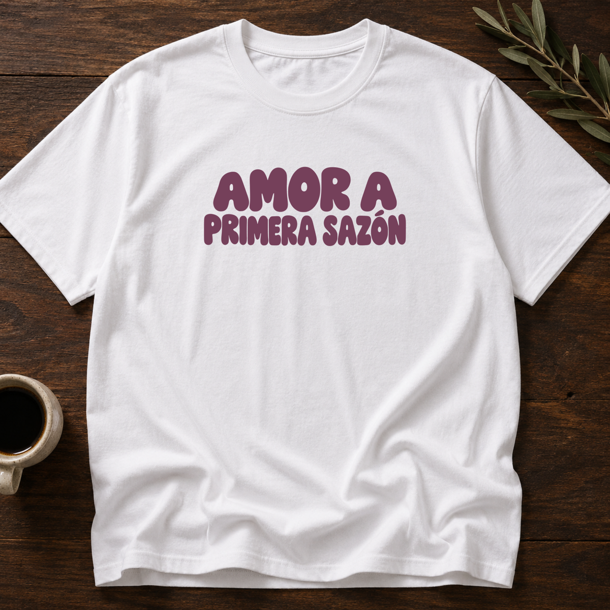 Amor a Primera Sazón T-Shirt – White – Wear Your Heart