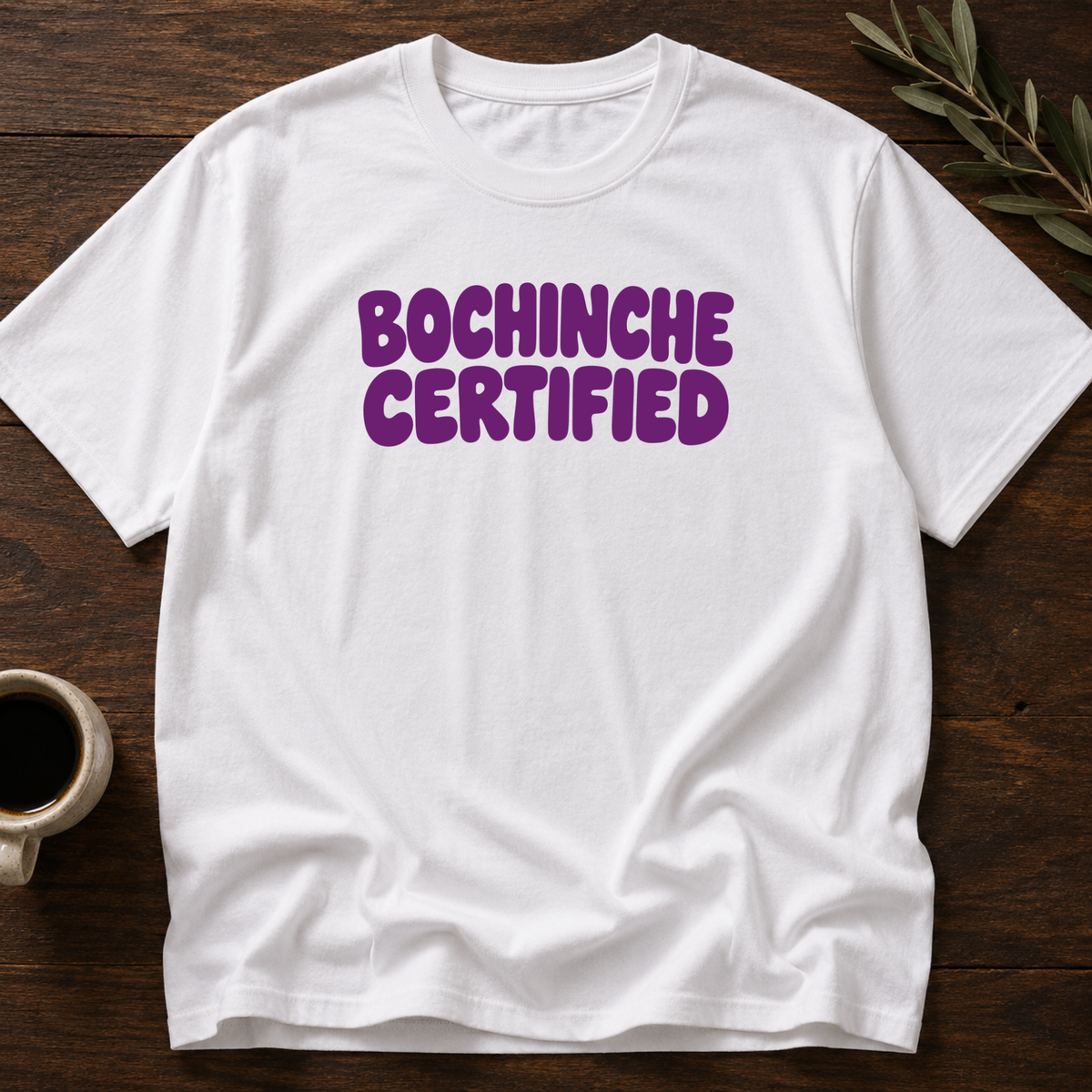 Bochinche Certified T-Shirt – White – Wear Your Heart