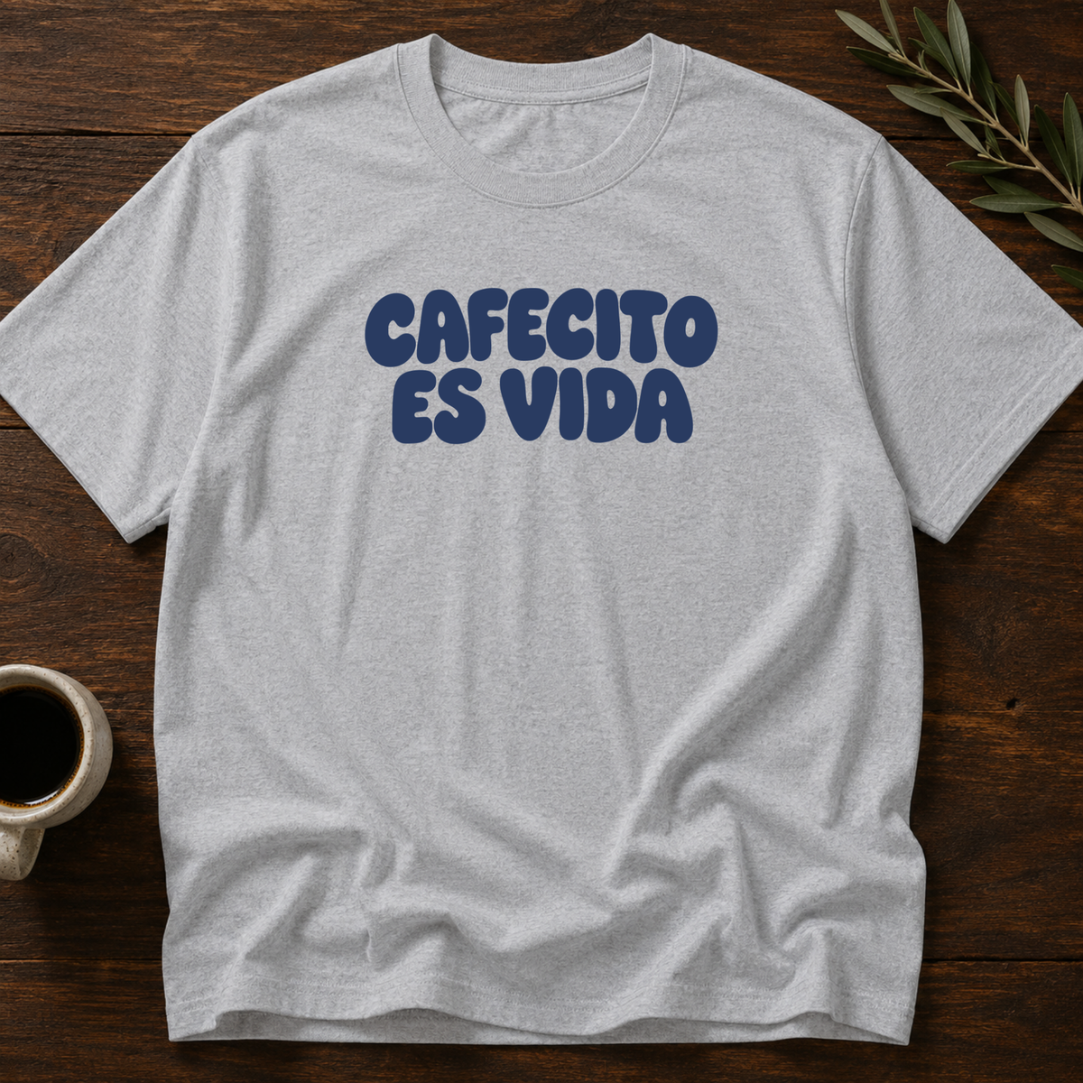 Cafecito Es Vida T-Shirt – Sport Grey – Wear Your Heart