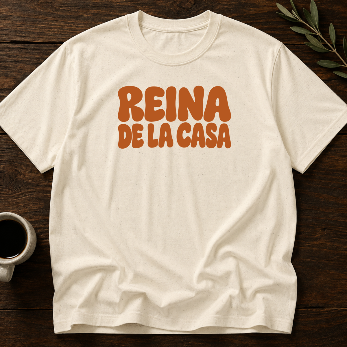 Reina De La Casa T-Shirt – Natural – Wear Your Heart