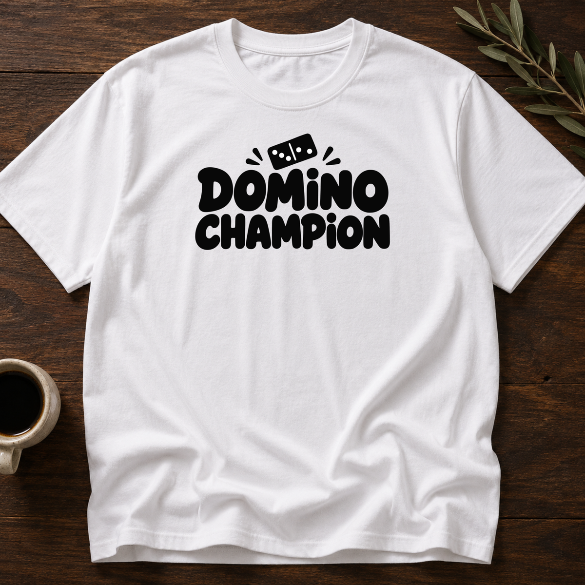 Domino Champion T-Shirt – White – Wear Your Heart