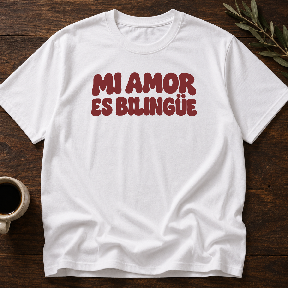 Mi Amor Es Bilingüe T-Shirt – White – Wear Your Heart