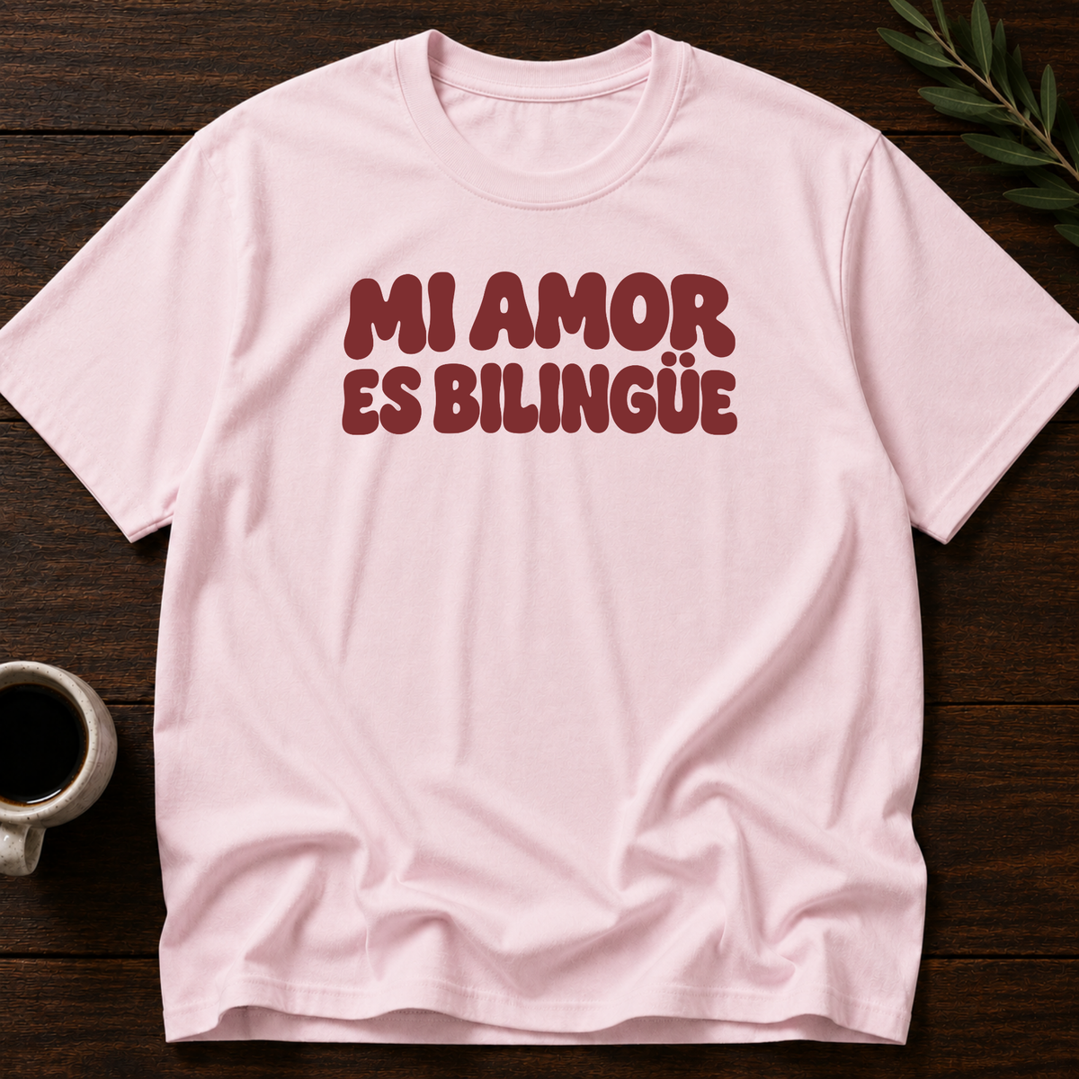Mi Amor Es Bilingüe T-Shirt – Light Pink – Wear Your Heart
