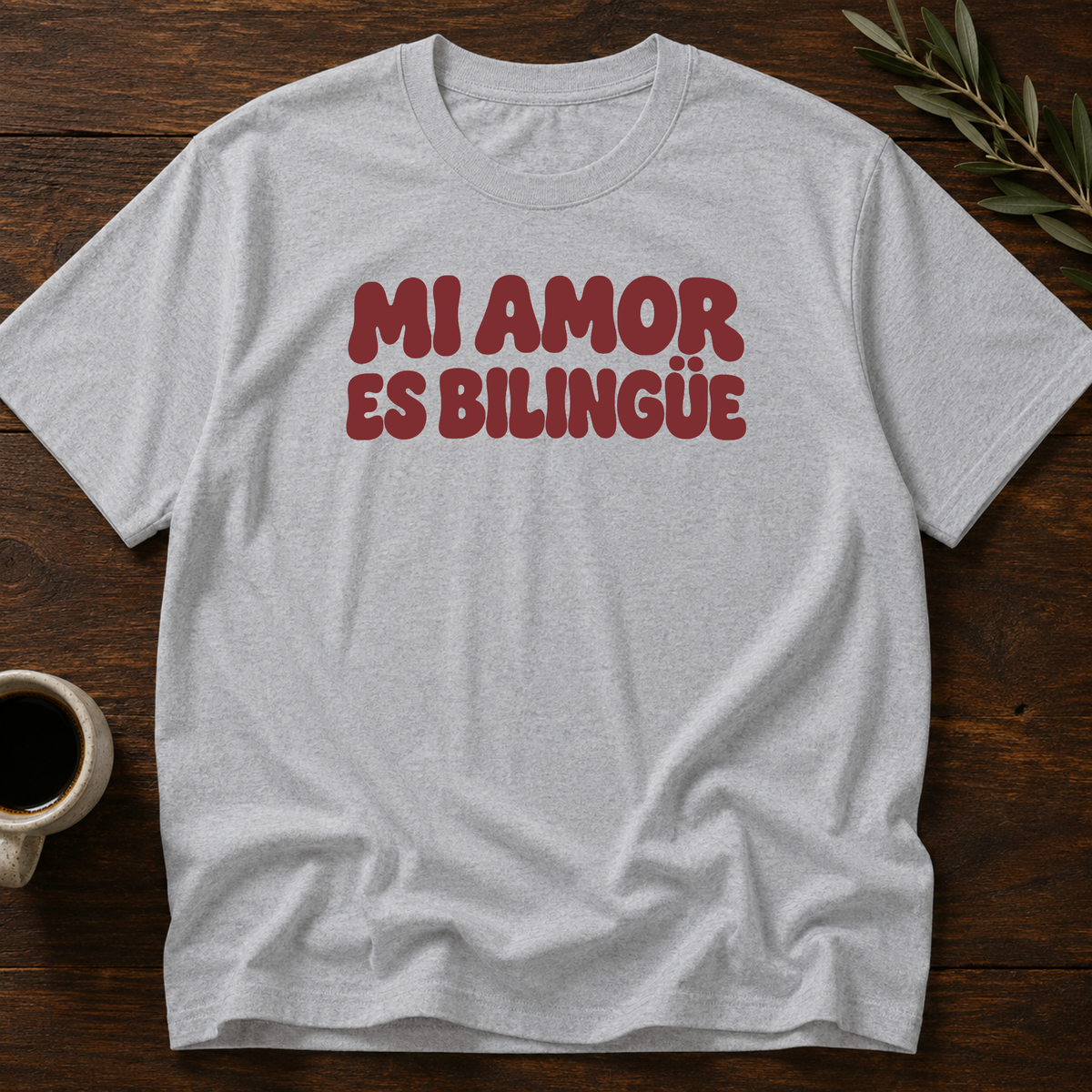 Mi Amor Es Bilingüe T-Shirt – Sport Grey – Wear Your Heart