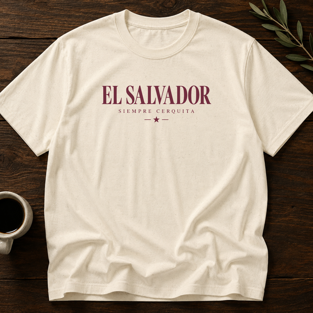 El Salvador Siempre Cerca T-Shirt – Natural – Wear Your Heart