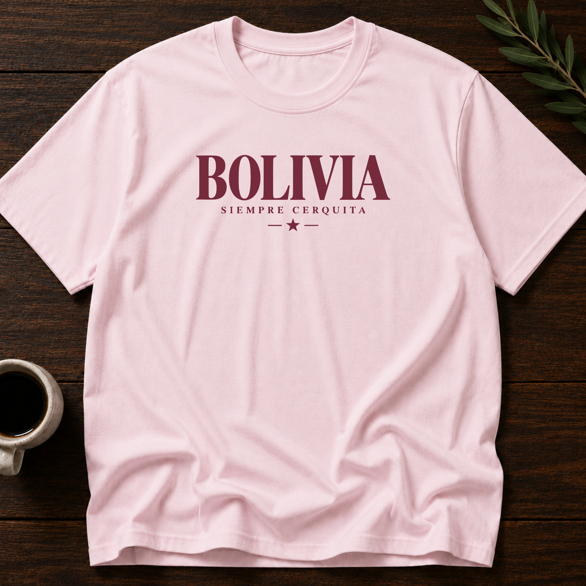 Bolivia Siempre Cerca T-Shirt – Light Pink – Wear Your Heart