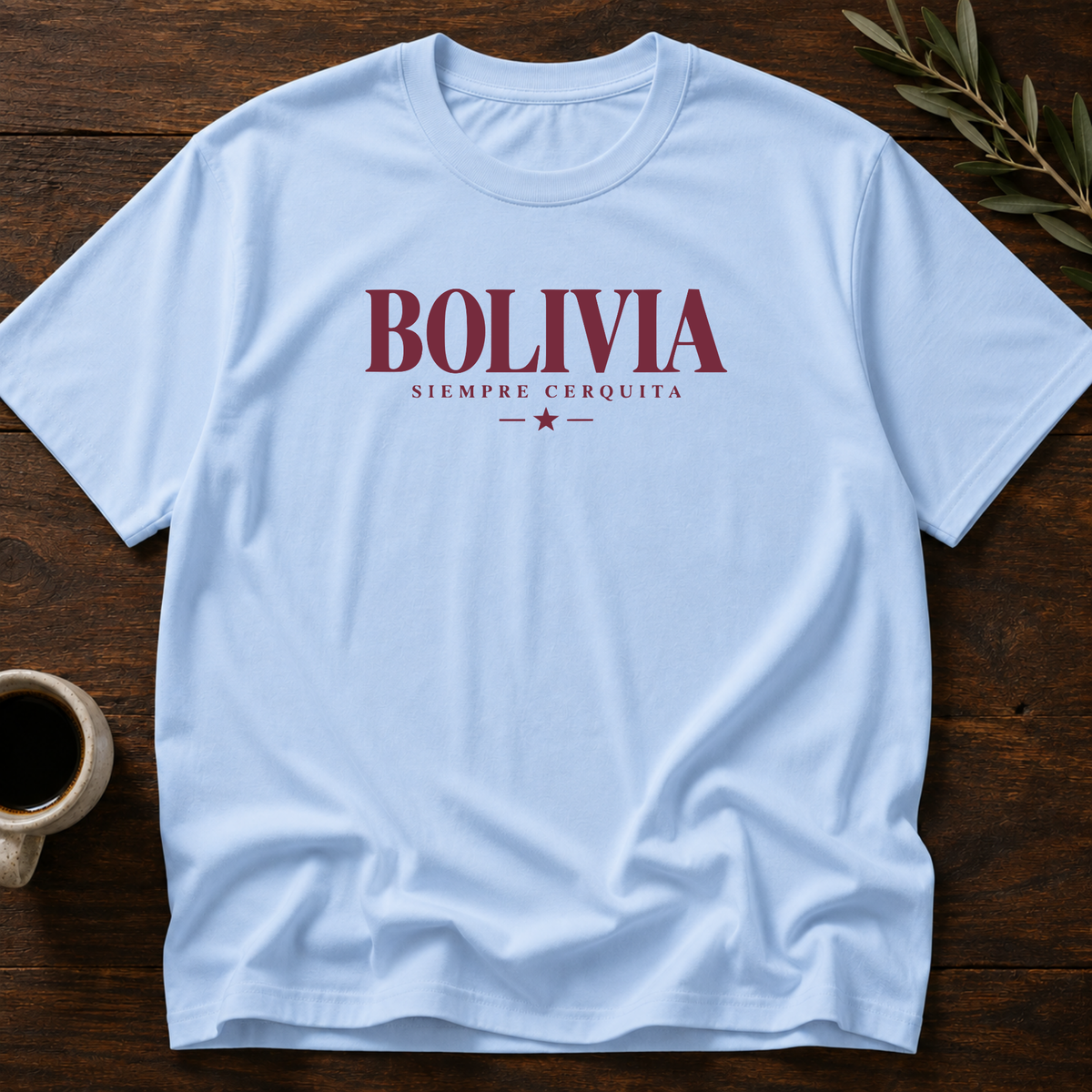 Bolivia Siempre Cerca T-Shirt – Light Blue – Wear Your Heart