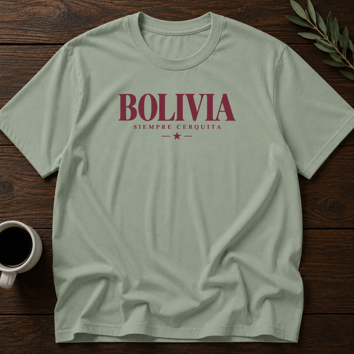 Bolivia Siempre Cerca T-Shirt – Sage – Wear Your Heart