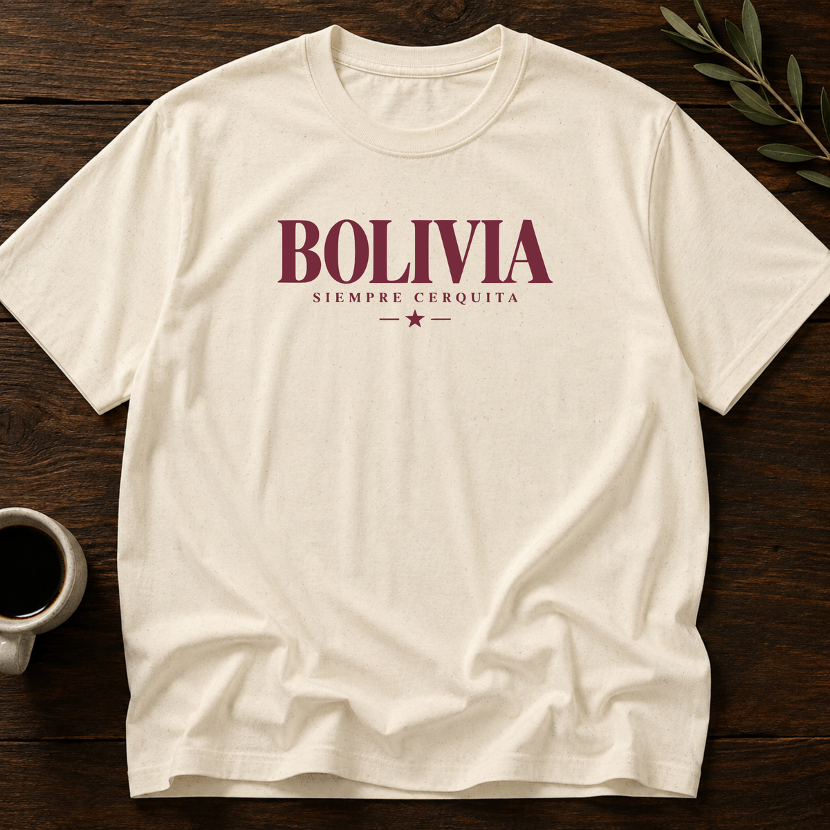 Bolivia Siempre Cerca T-Shirt – Natural – Wear Your Heart