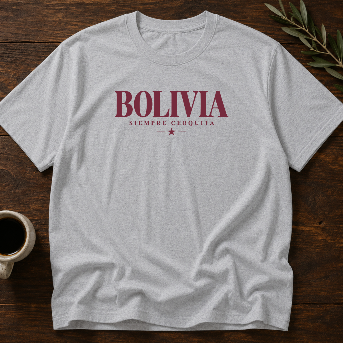 Bolivia Siempre Cerca T-Shirt – Sport Grey – Wear Your Heart