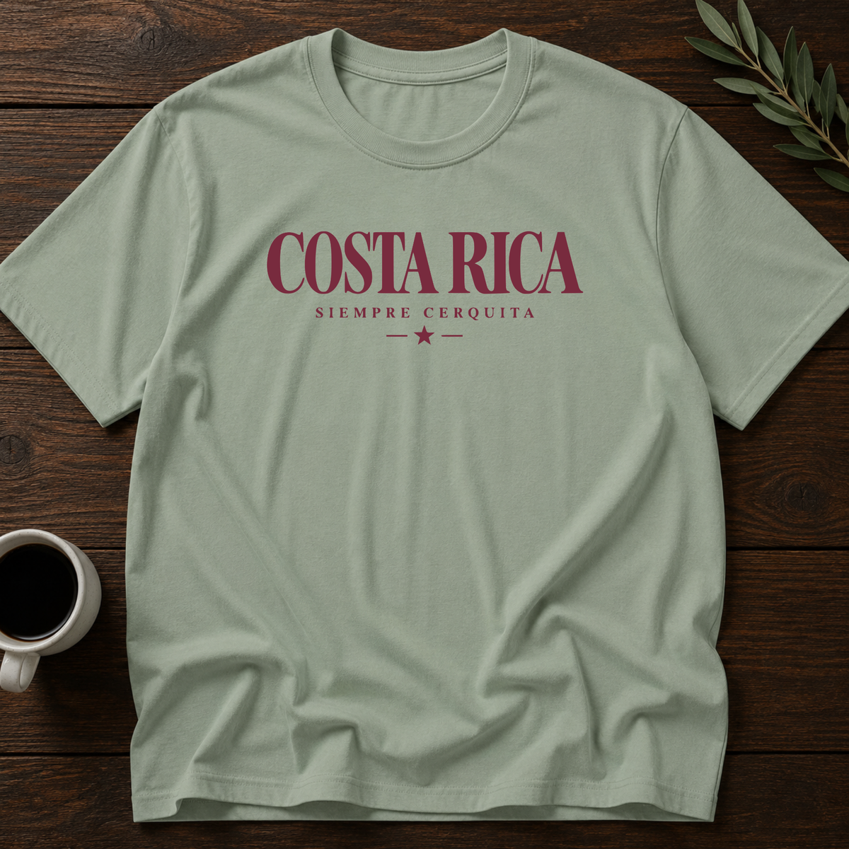 Costa Rica Siempre Cerca T-Shirt – Sage – Wear Your Heart