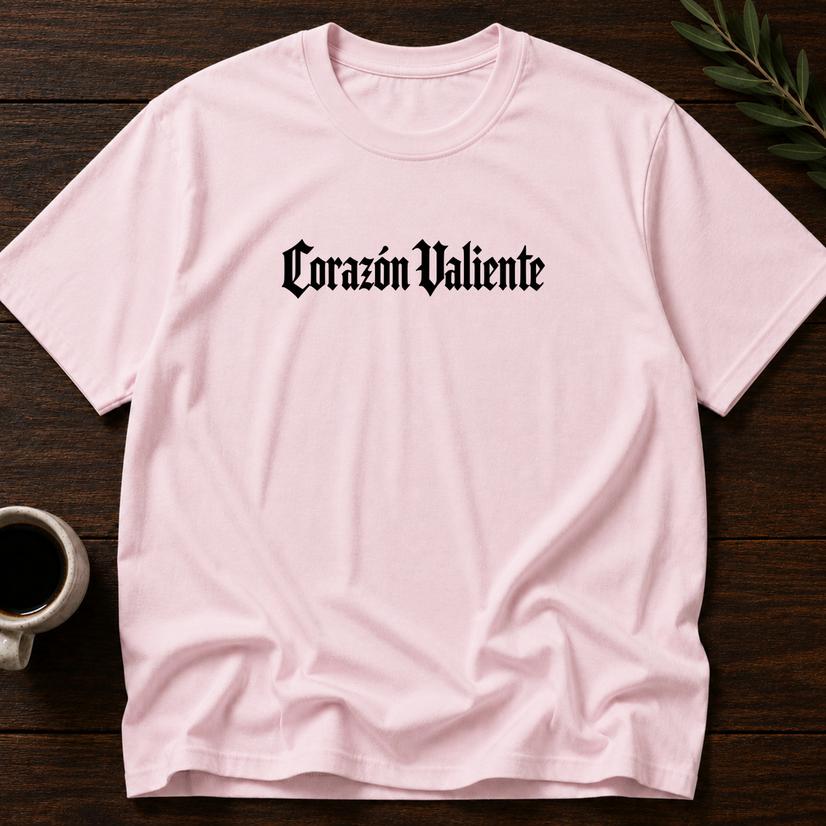 Corazón Valiente T-Shirt – Light Pink – Wear Your Heart