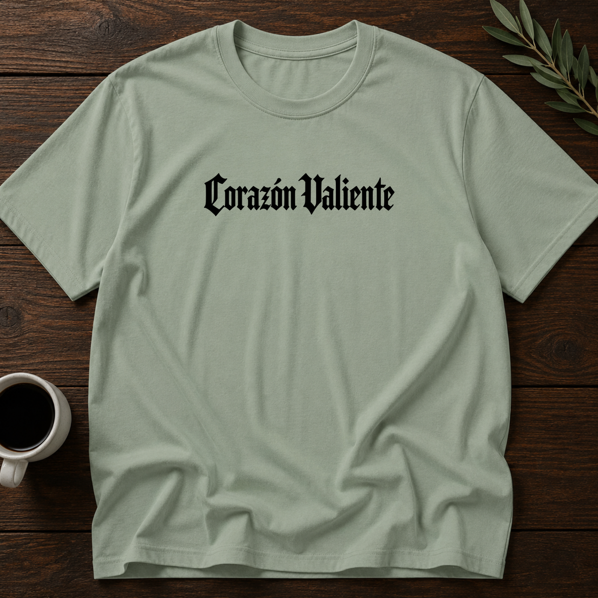 Corazón Valiente T-Shirt – Sage – Wear Your Heart