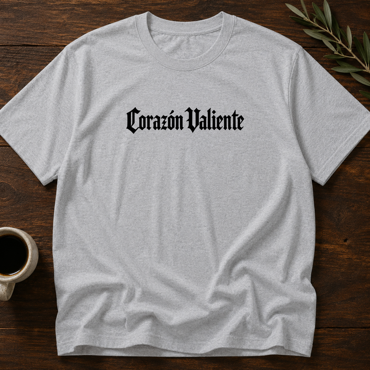 Corazón Valiente T-Shirt – Sport Grey – Wear Your Heart
