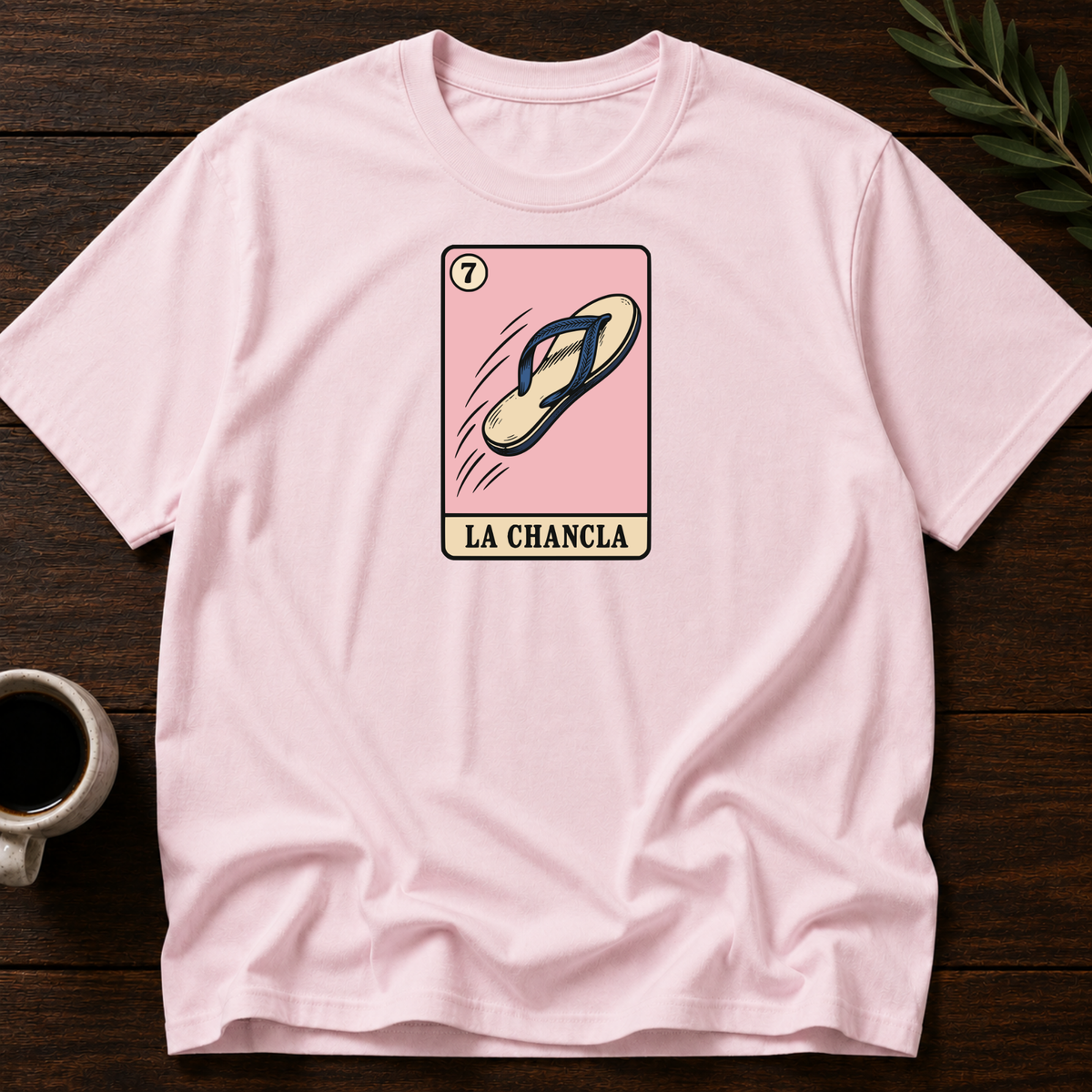 Chancla Card T-Shirt – Light Pink – Wear Your Heart
