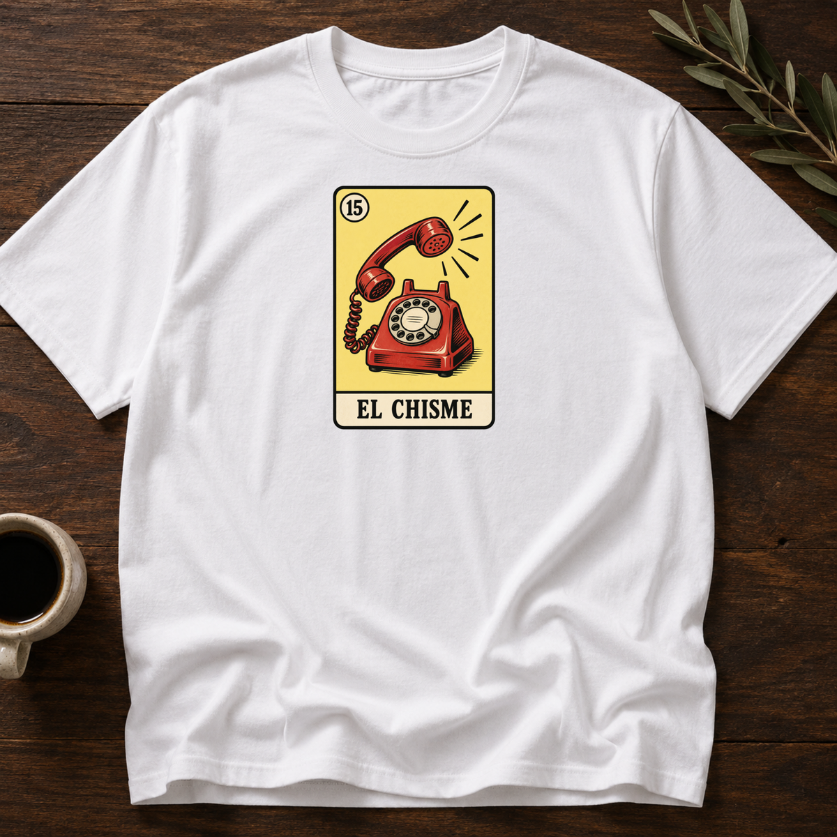 Chisme Card T-Shirt – White – Wear Your Heart
