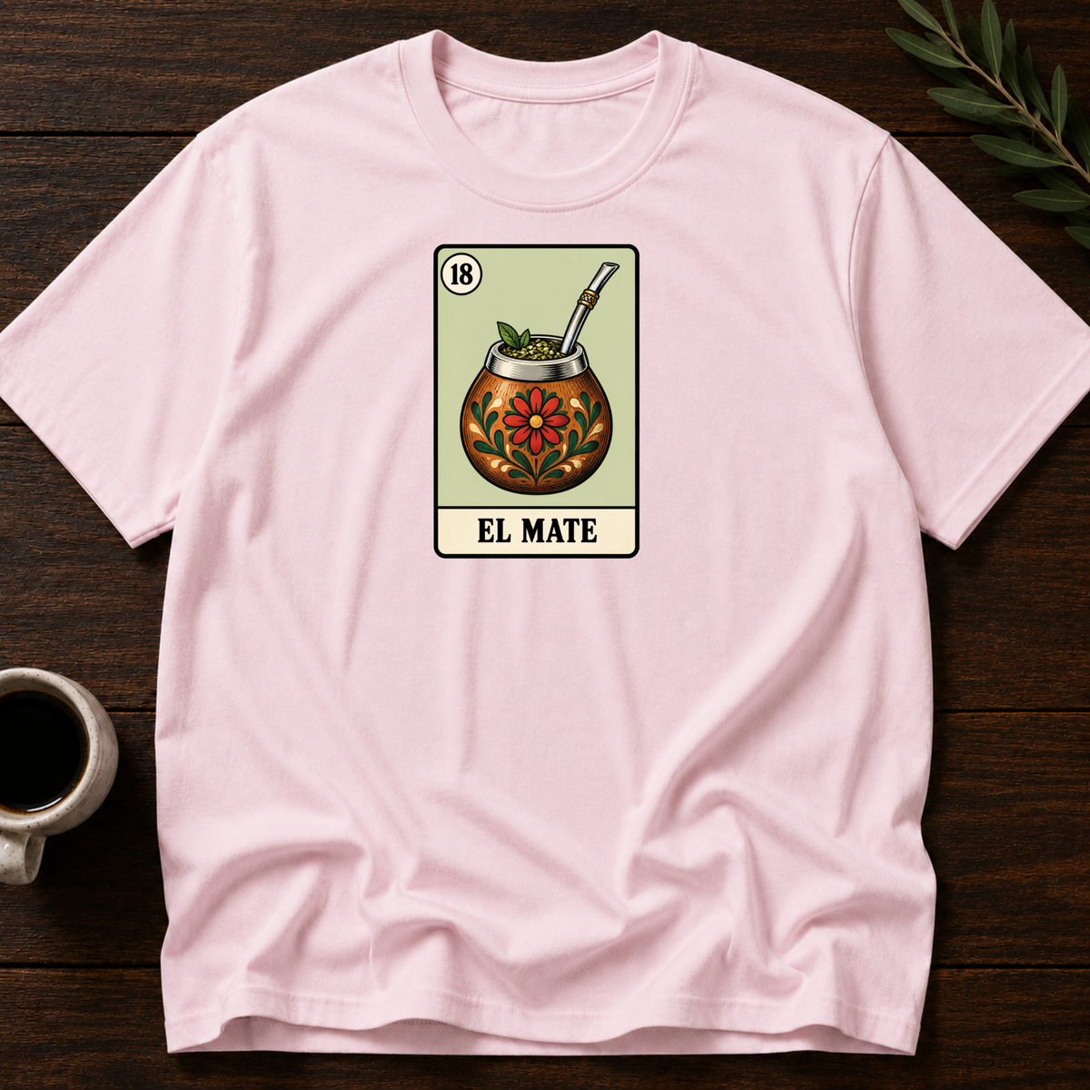 El Mate Card T-Shirt – Light Pink – Wear Your Heart