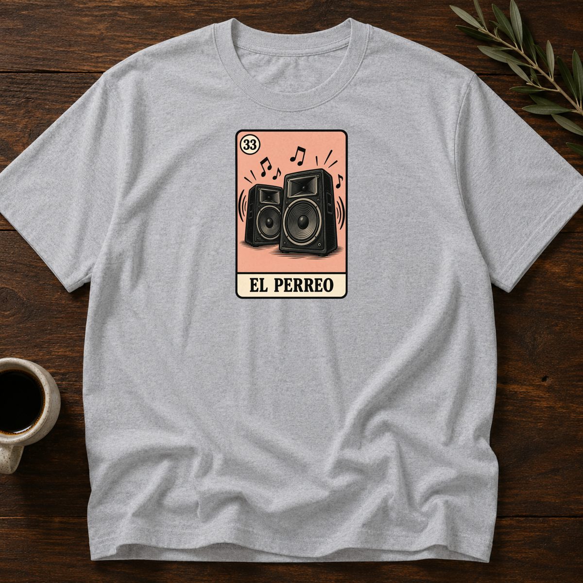 El Perreo Card T-Shirt – Sport Grey – Wear Your Heart