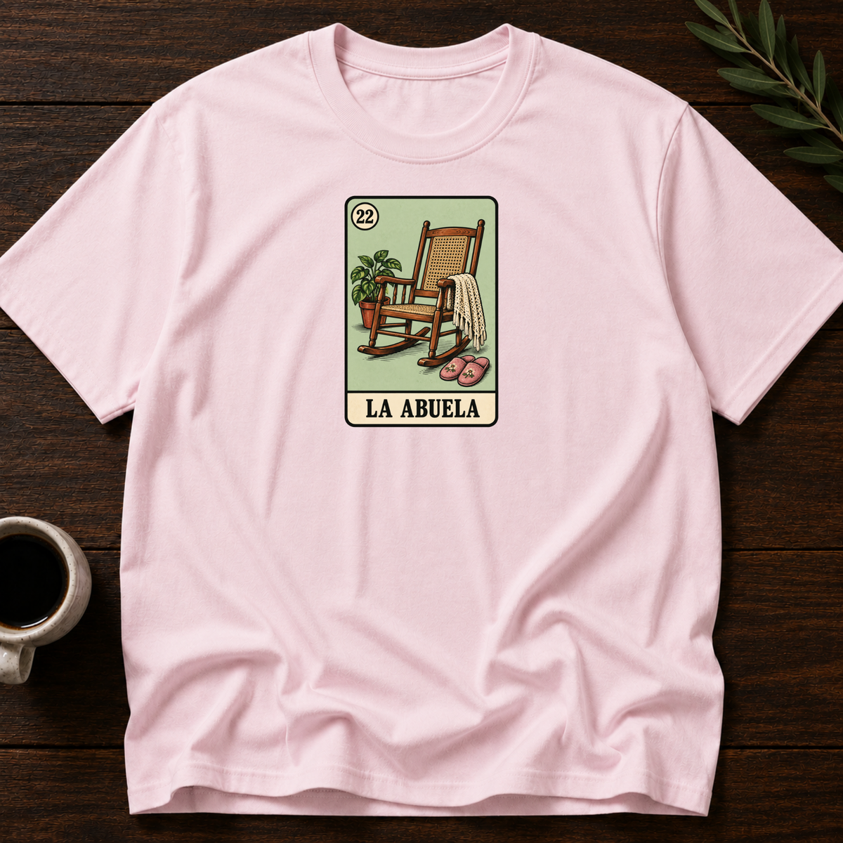 La Abuela Card T-Shirt – Light Pink – Wear Your Heart