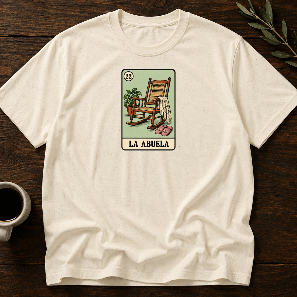 La Abuela Card T-Shirt – Natural – Wear Your Heart