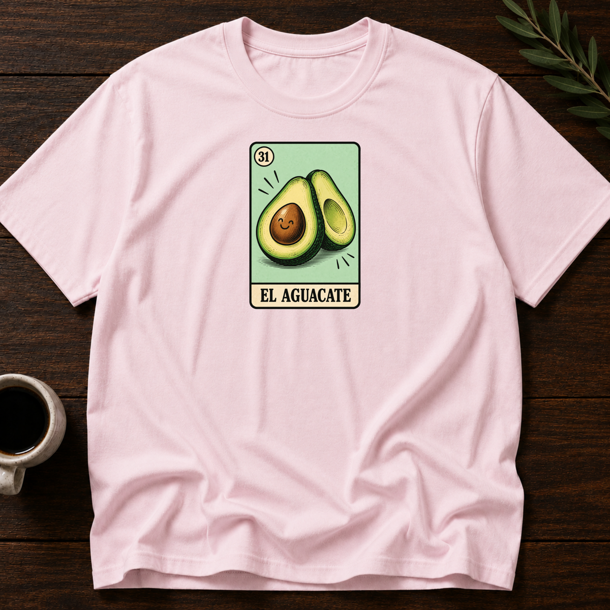 Aguacate Card T-Shirt – Light Pink – Wear Your Heart