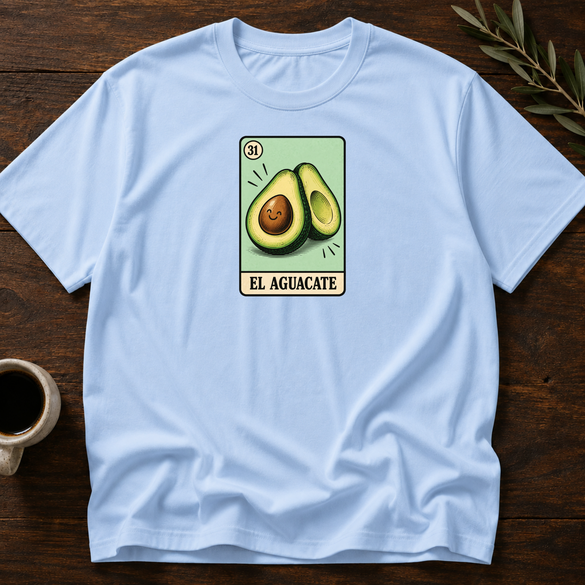 Aguacate Card T-Shirt – Light Blue – Wear Your Heart