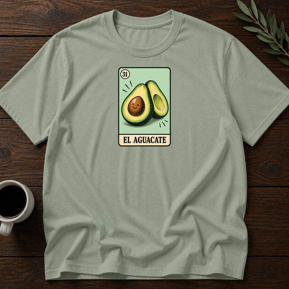 Aguacate Card T-Shirt – Sage – Wear Your Heart