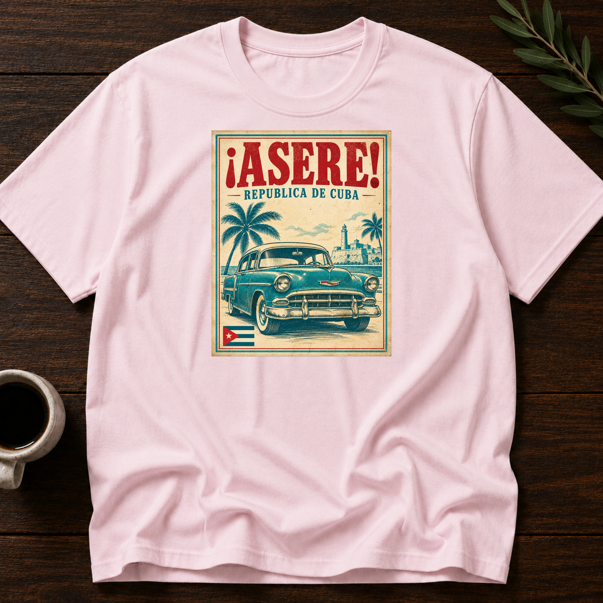 Asere Cuba T-Shirt – Light Pink – Wear Your Heart