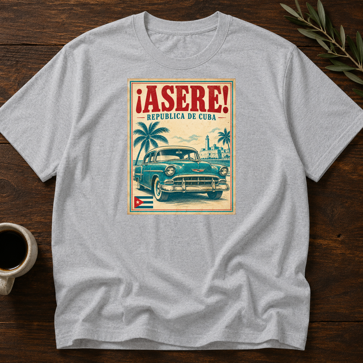 Asere Cuba T-Shirt – Sport Grey – Wear Your Heart