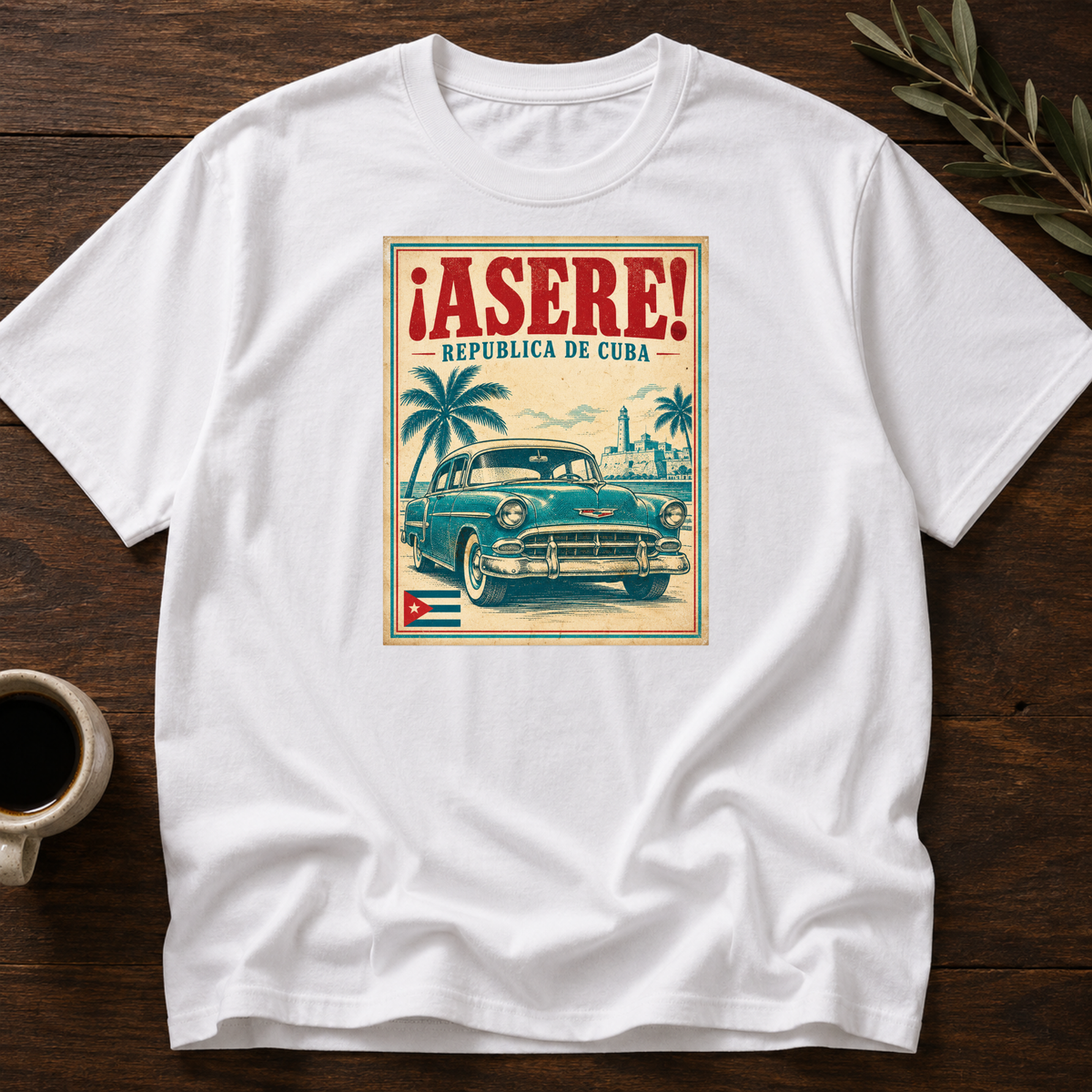 Asere Cuba T-Shirt – White – Wear Your Heart