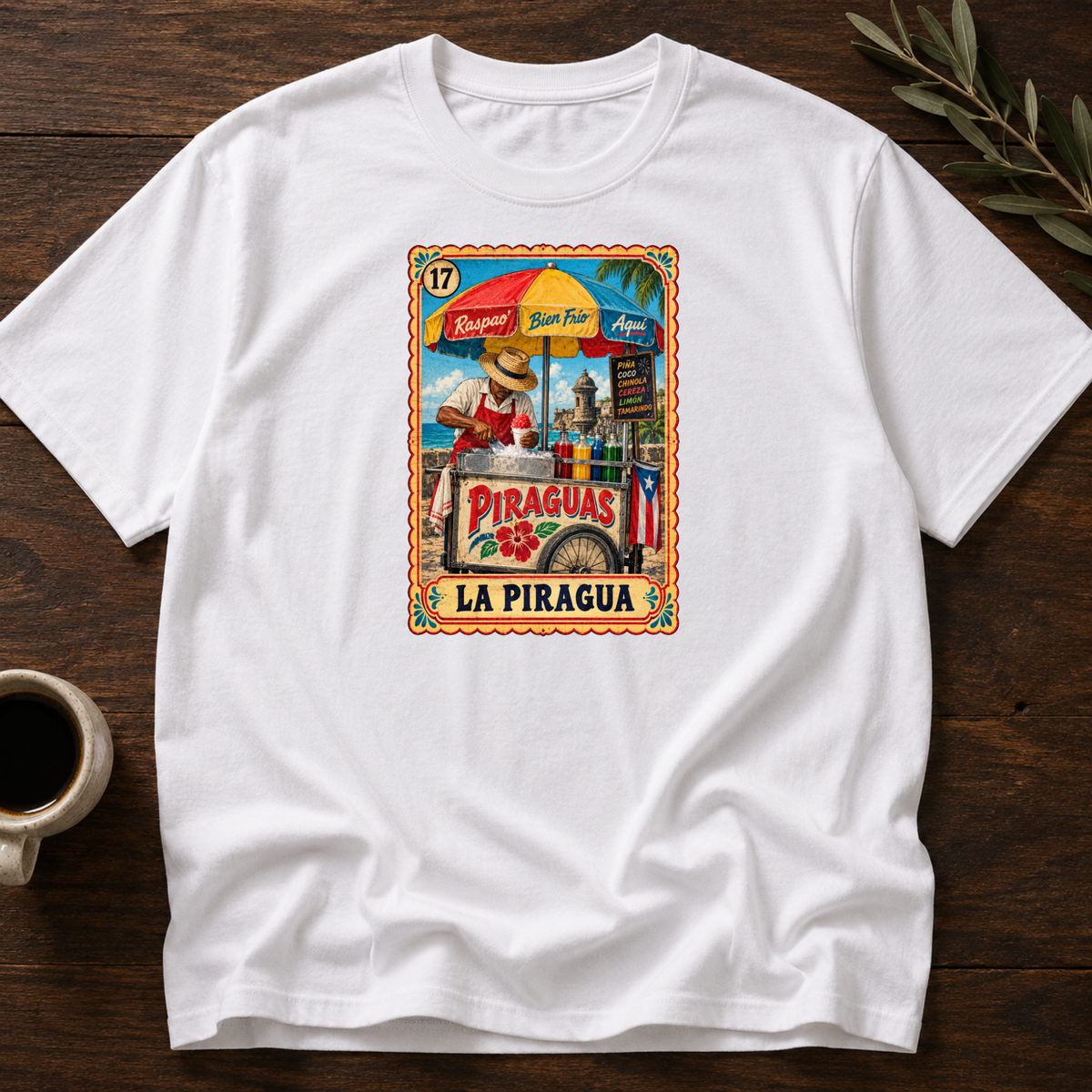 La Piragua T-Shirt – White – Wear Your Heart