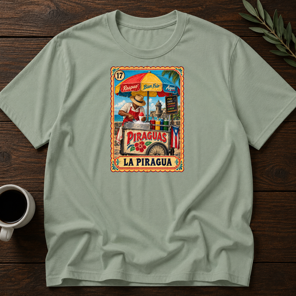 La Piragua T-Shirt – Sage – Wear Your Heart