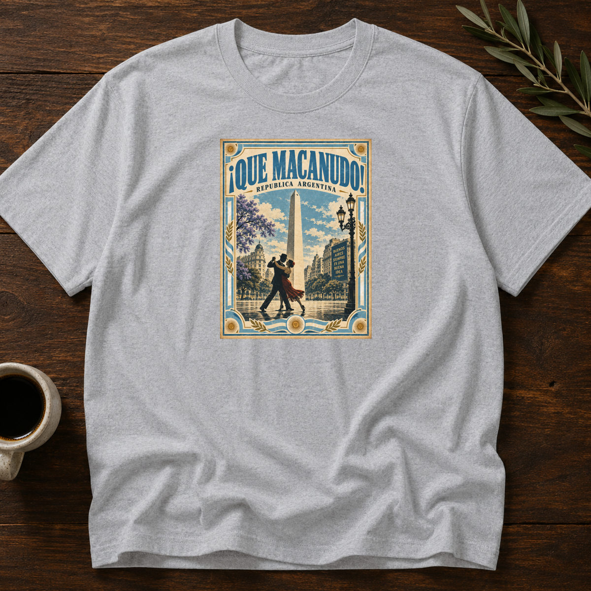 ¡Que Macanudo! T-Shirt – Sport Grey – Wear Your Heart