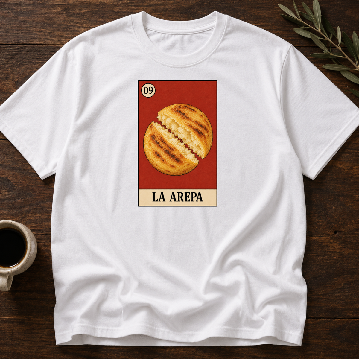 La Arepa T-Shirt – White – Wear Your Heart