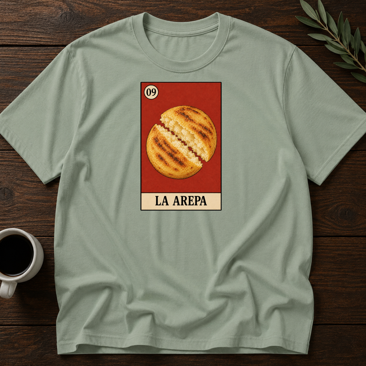 La Arepa T-Shirt – Sage – Wear Your Heart