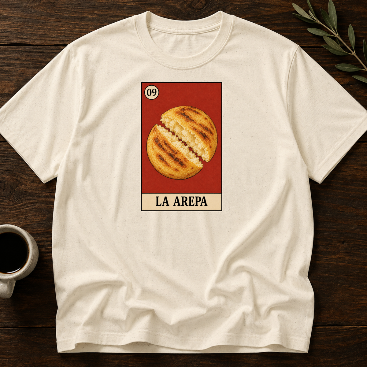 La Arepa T-Shirt – Natural – Wear Your Heart