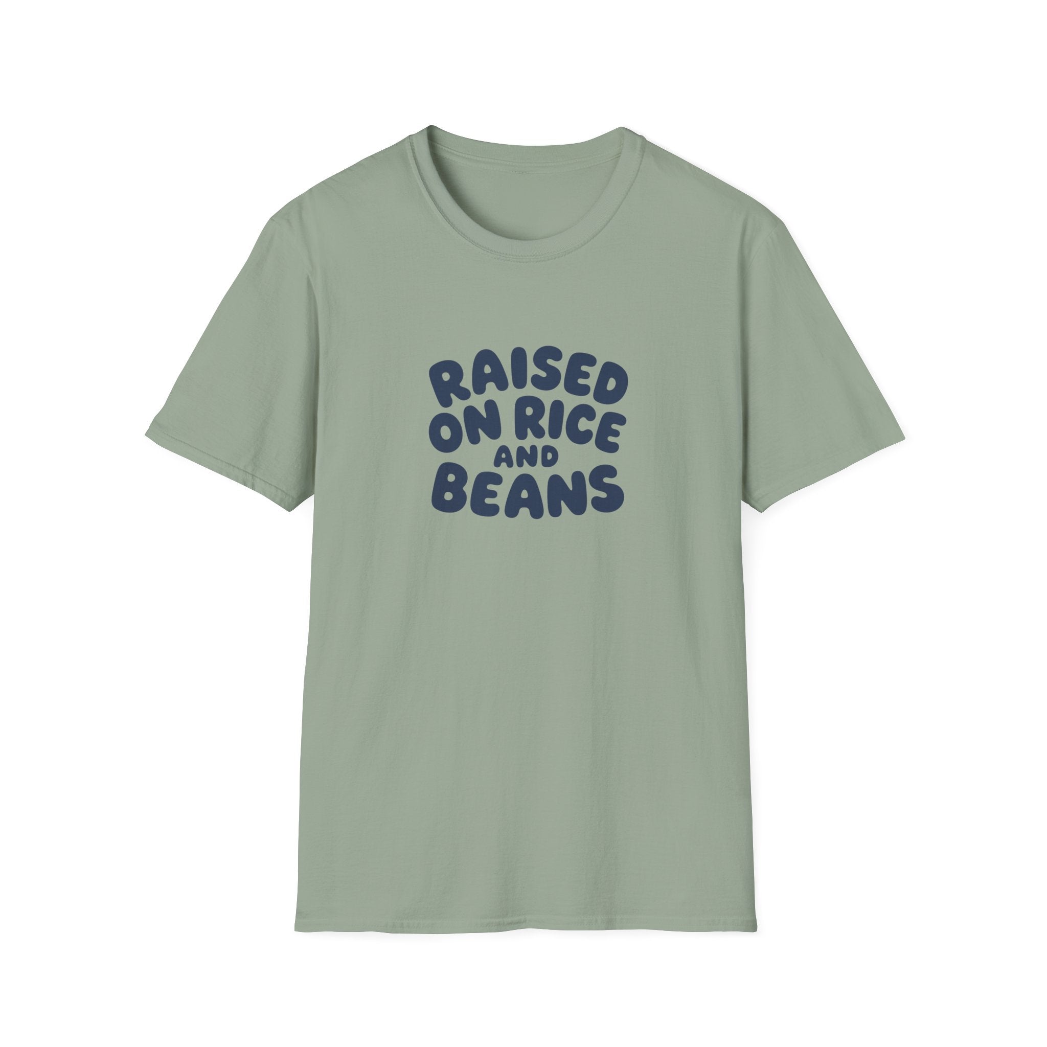RAISED ON RICE AND BEANS T-SHIRT