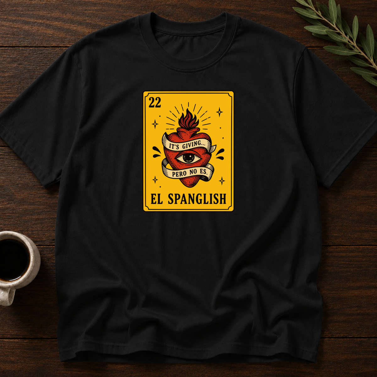 El Spanglish T-Shirt – Black – Wear Your Heart
