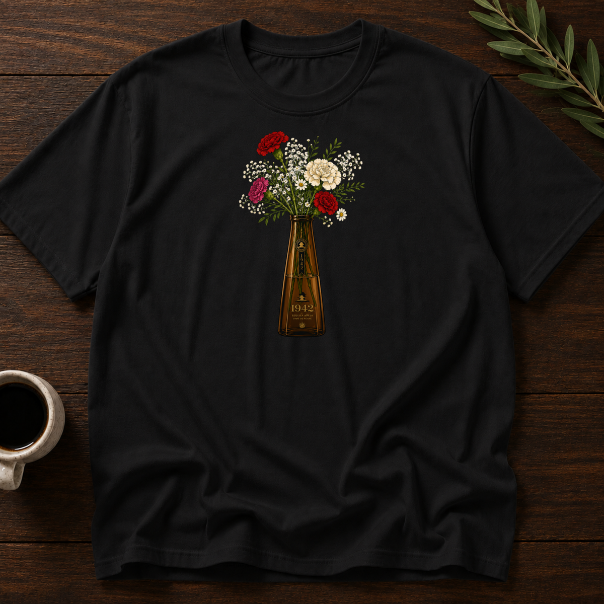 Tequila Bottled Bloom T-Shirt – Black – Wear Your Heart
