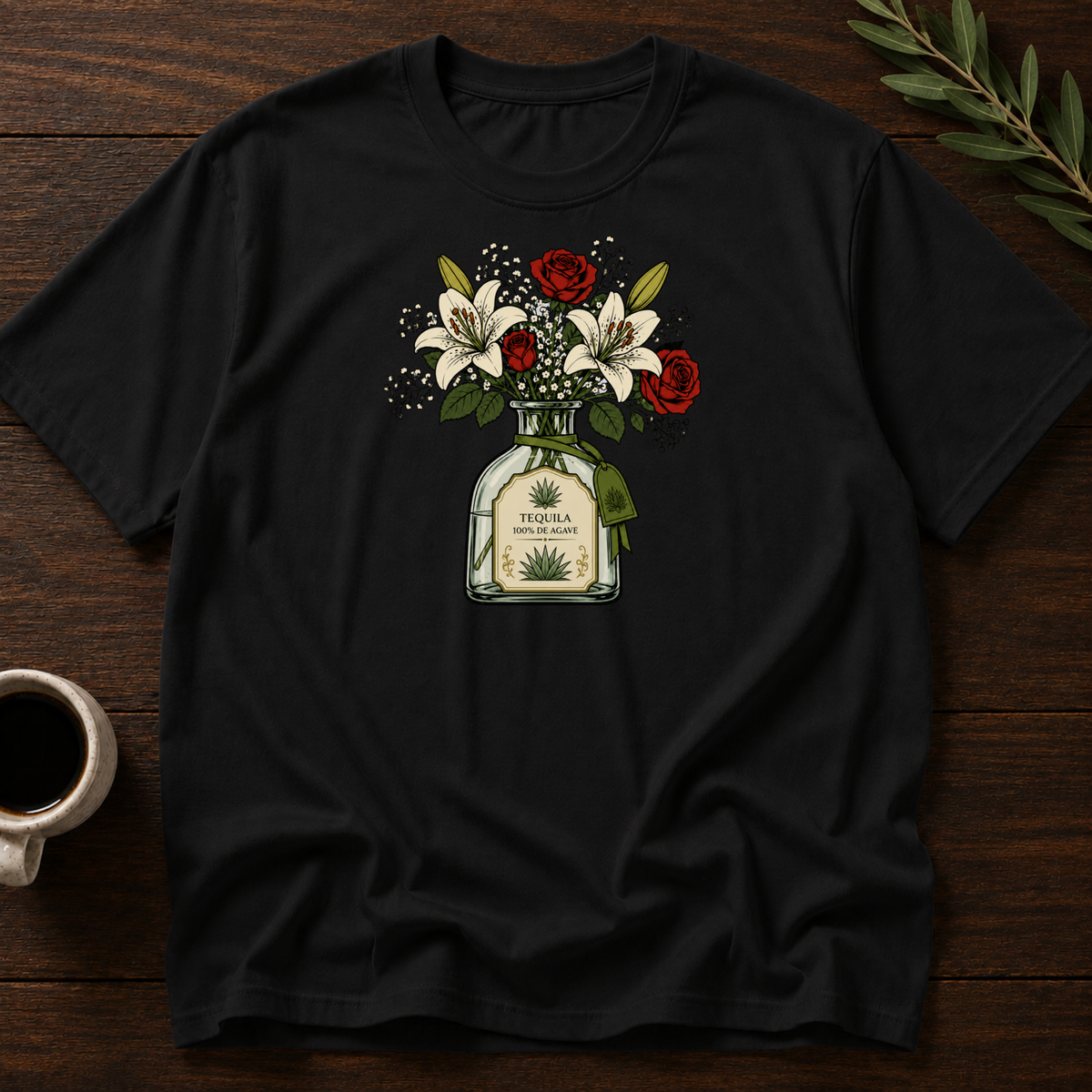 Boss Tequila Bottled Bloom T-Shirt – Black – Wear Your Heart
