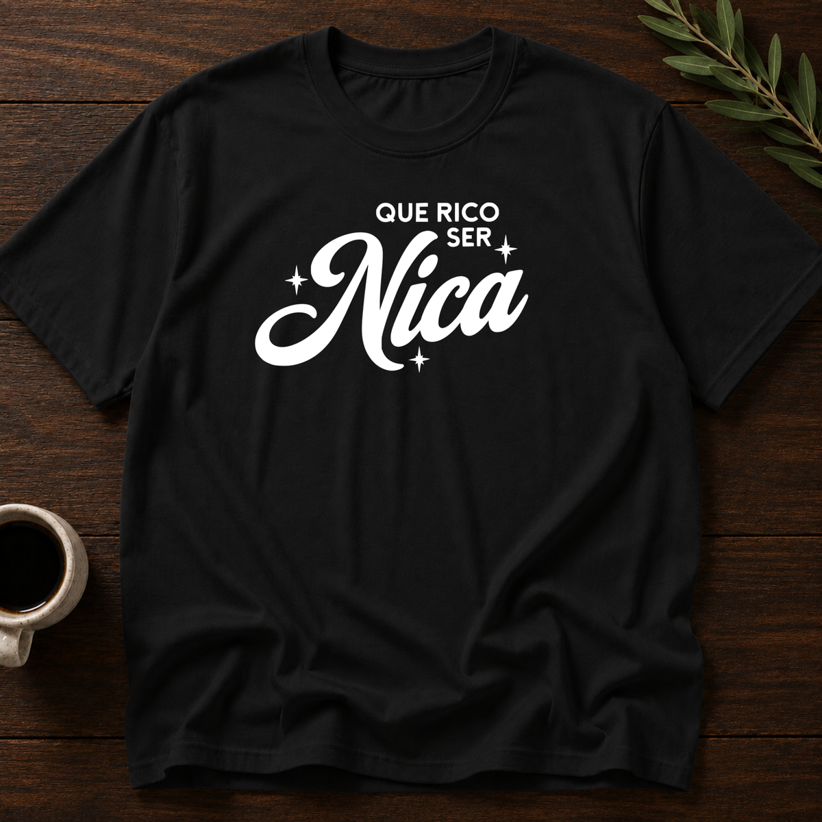 Que Rico Ser Nica T-Shirt – Black – Wear Your Heart