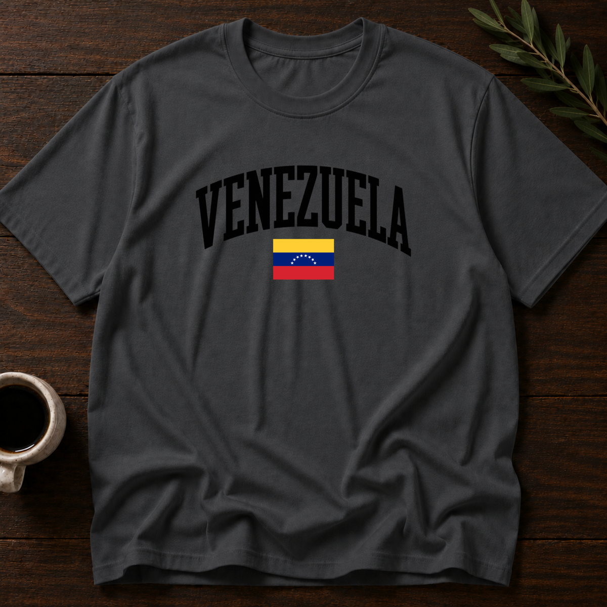 Venezuela Varsity T-Shirt – Charcoal – Wear Your Heart